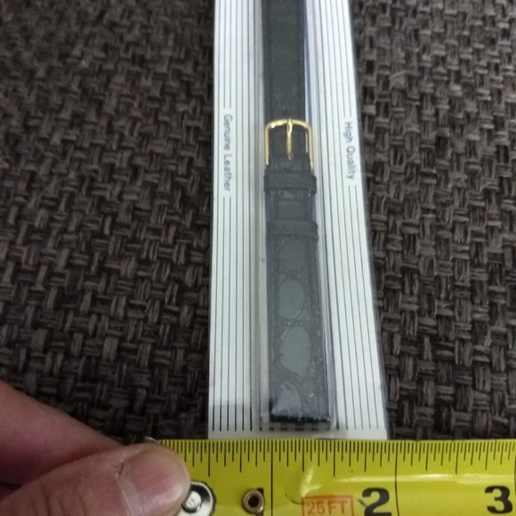 3/$25 ladies genuine leather black watch strap band NWT - Picture 4 of 4